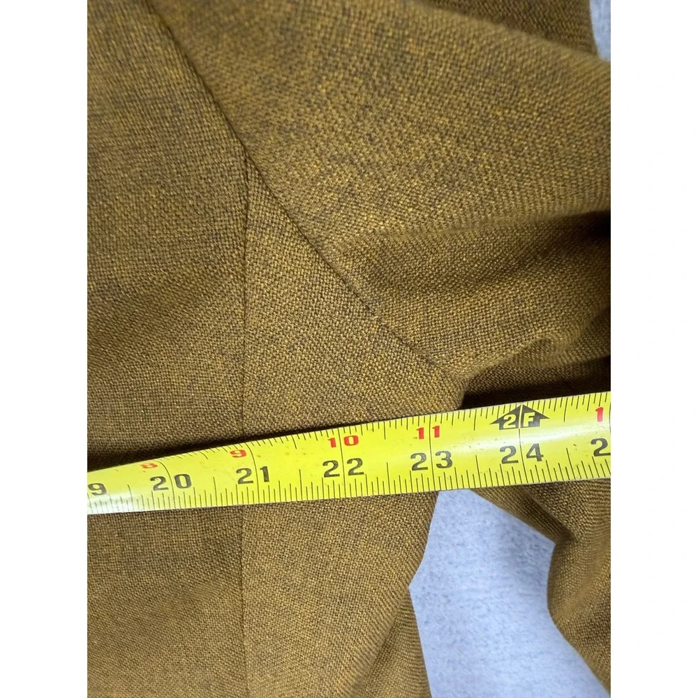 Vintage Stanley Blacker Hutzlers‎ Olive Green Hopsack Wool Blazer Gold 40R 60s